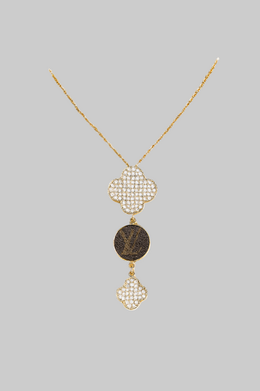 Upcycled LV Clover Necklace – Sustainable and Chic Luxury Jewelry - Modestly Vogue